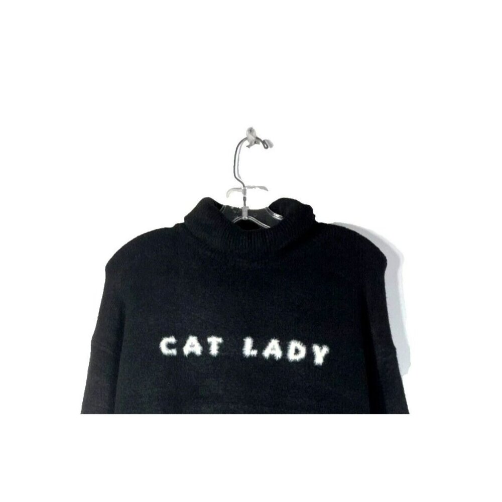 The Cuddle Collab X Target CAT LADY Turtleneck Sweater Large Black - Picture 2 of 8